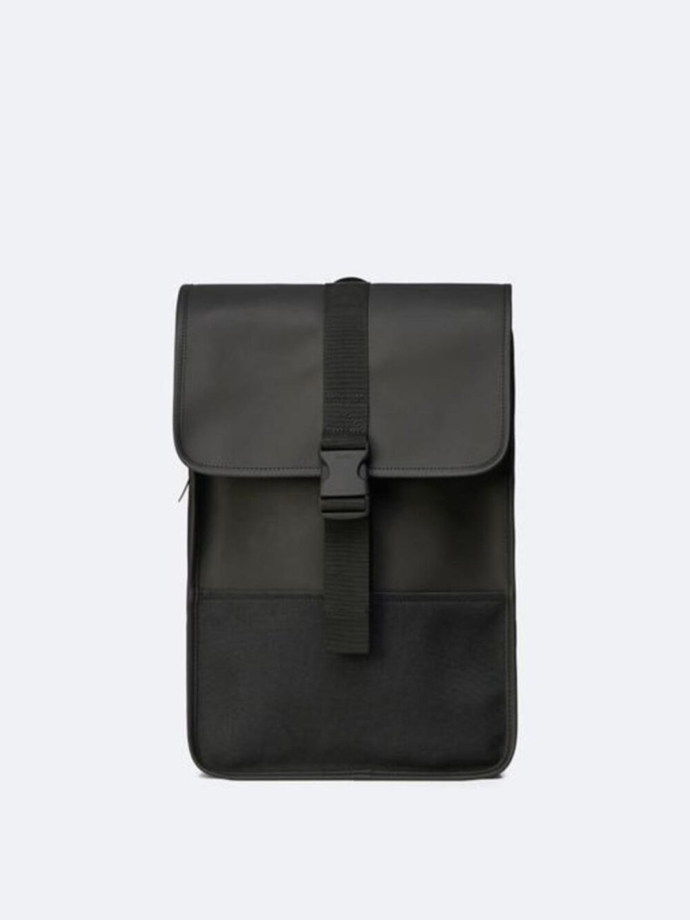 Rains Black Buckle Backpack Mini Laptop Work Bag